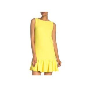 BETSEY JOHNSON Ruffled Hem Scuba Crepe Dress, Size 6, NWT